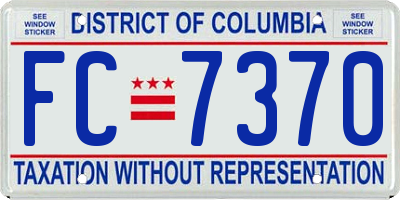 DC license plate FC7370