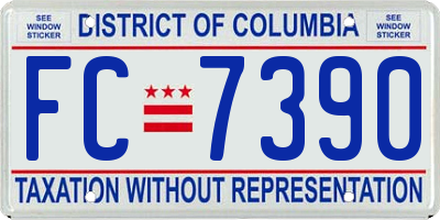 DC license plate FC7390