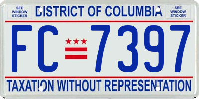 DC license plate FC7397
