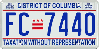 DC license plate FC7440