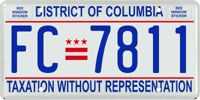 DC license plate FC7811