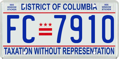 DC license plate FC7910