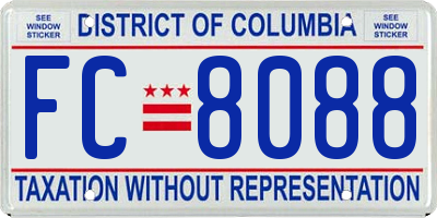 DC license plate FC8088