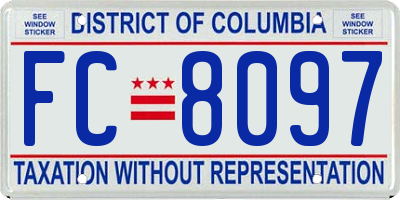 DC license plate FC8097