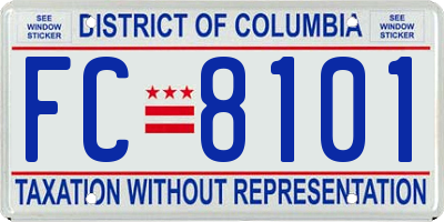 DC license plate FC8101