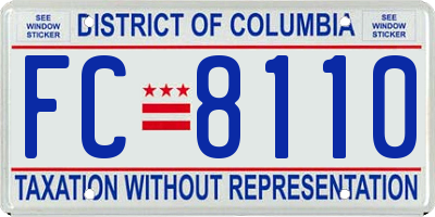 DC license plate FC8110