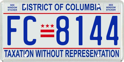 DC license plate FC8144