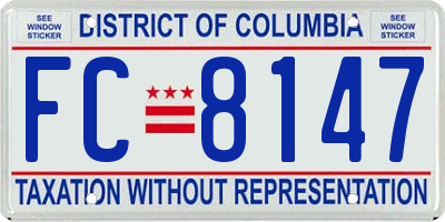 DC license plate FC8147
