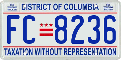 DC license plate FC8236