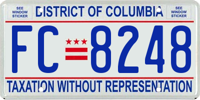 DC license plate FC8248