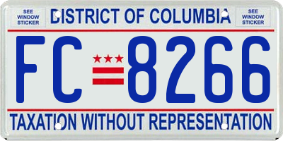 DC license plate FC8266