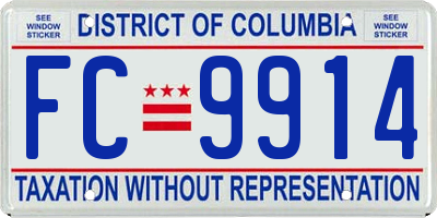 DC license plate FC9914