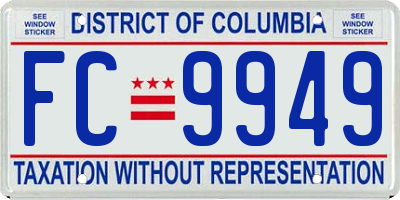 DC license plate FC9949