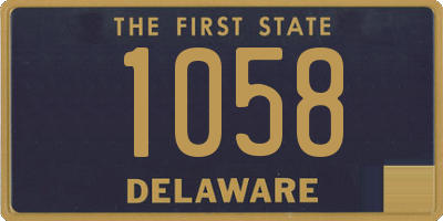 DE license plate 1058