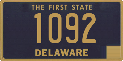 DE license plate 1092