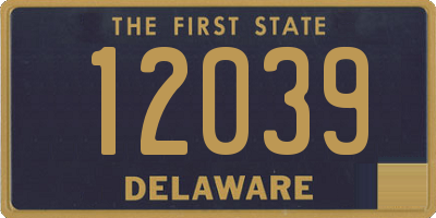 DE license plate 12039