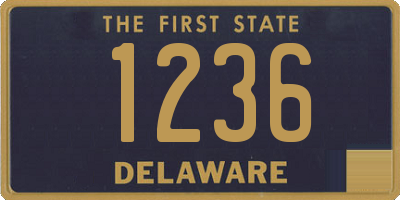 DE license plate 1236