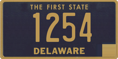 DE license plate 1254