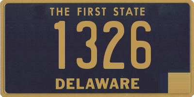 DE license plate 1326