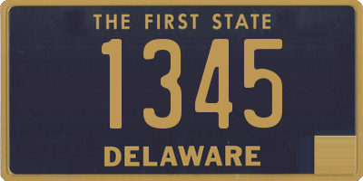 DE license plate 1345