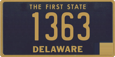 DE license plate 1363