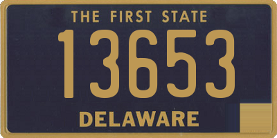 DE license plate 13653