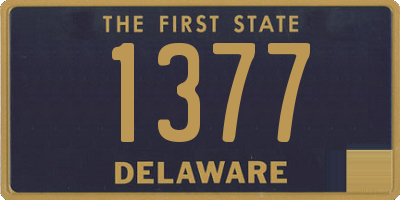 DE license plate 1377