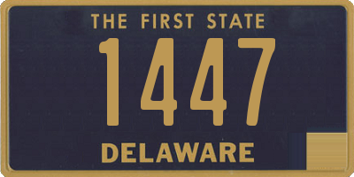 DE license plate 1447