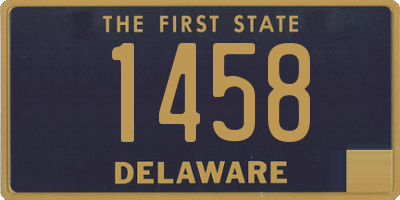 DE license plate 1458