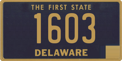 DE license plate 1603