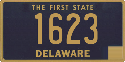 DE license plate 1623