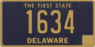 DE license plate 1634