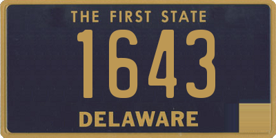 DE license plate 1643