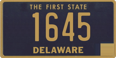 DE license plate 1645