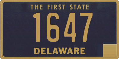 DE license plate 1647