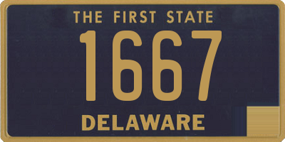 DE license plate 1667