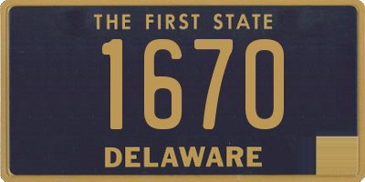 DE license plate 1670