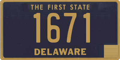DE license plate 1671