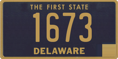 DE license plate 1673
