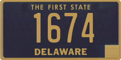 DE license plate 1674