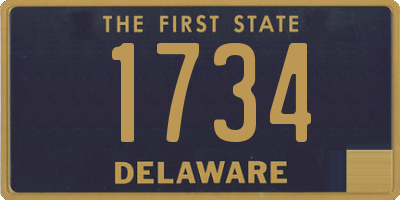 DE license plate 1734