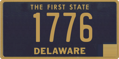DE license plate 1776