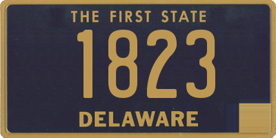 DE license plate 1823