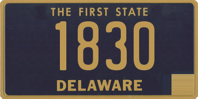 DE license plate 1830