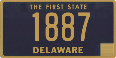 DE license plate 1887