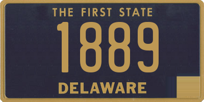 DE license plate 1889