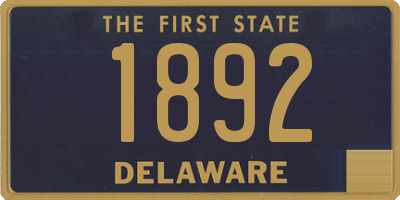 DE license plate 1892