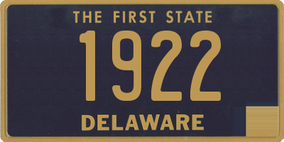 DE license plate 1922