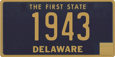 DE license plate 1943