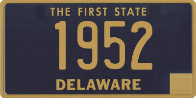 DE license plate 1952